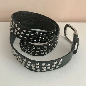 LIKE NEW Retro 80's Vegan silver-stud belt